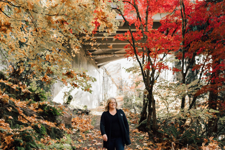 Melissa Wood at Tumwater Falls in Tumwater, WA