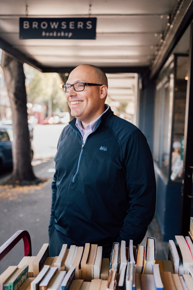 Marketing and Public Relations VP Ryan Betz at Local Bookstore