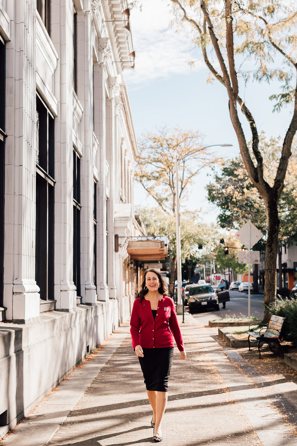 Marketing Director Sandy DiBernardo in Downtown Olympia Washington