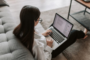 Woman on her laptop computer