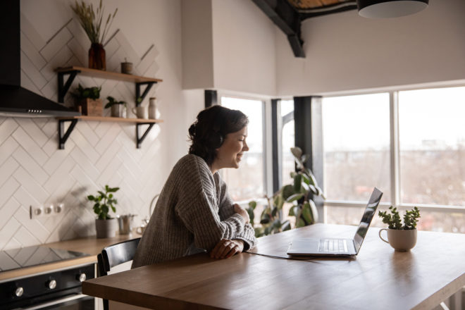 Woman on her laptop computer