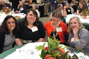 Employees at nonprofit function in Olympia, WA with Kristina, Nicole, Monica and Michelle