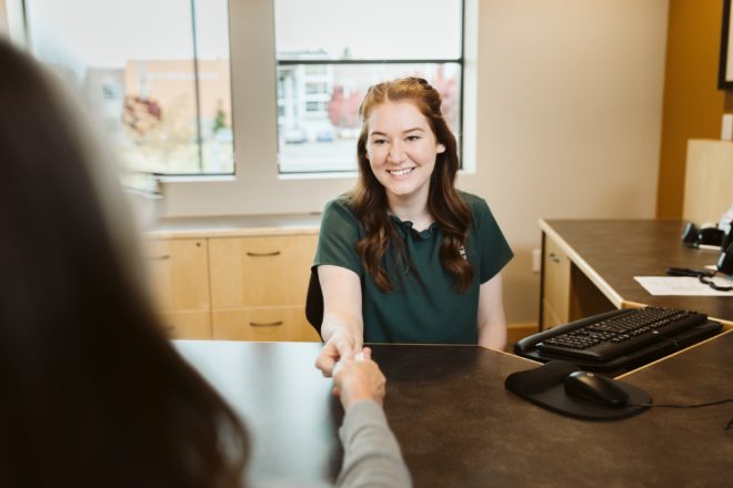 Kailee Warren from OlyFed at the Yelm, Washington branch