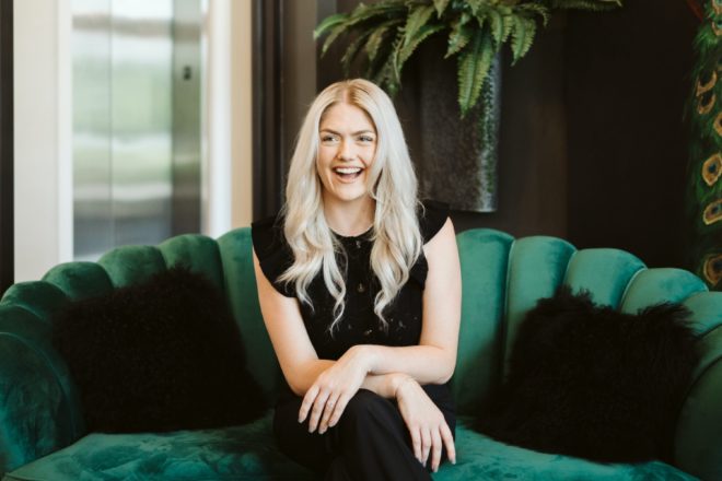 Lauren Ingersoll OlyFed employee of the quarter at View on Fifth in downtown Olympia, Washington