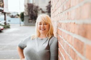Heidi Retzlaff in downtown Olympia WA