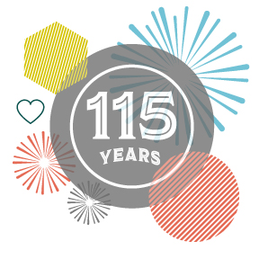 115 Year Anniversary Firework Logo