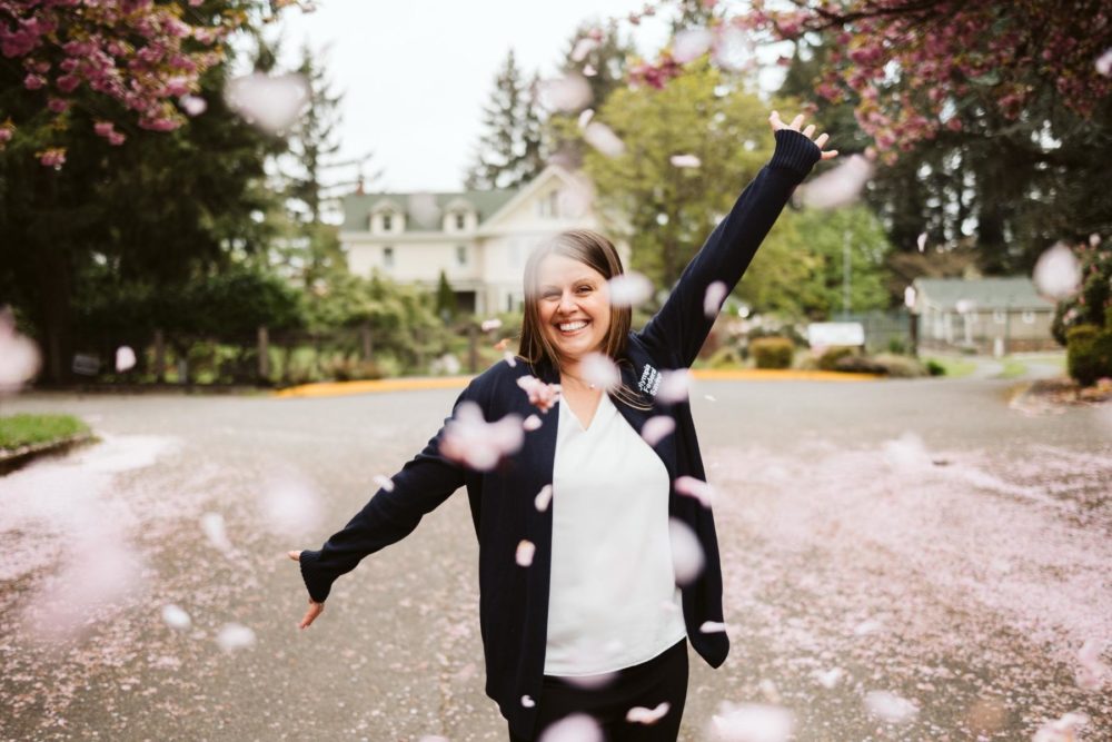 Jill Deering from OlyFed in Olympia, Washington in Cherry Blossoms