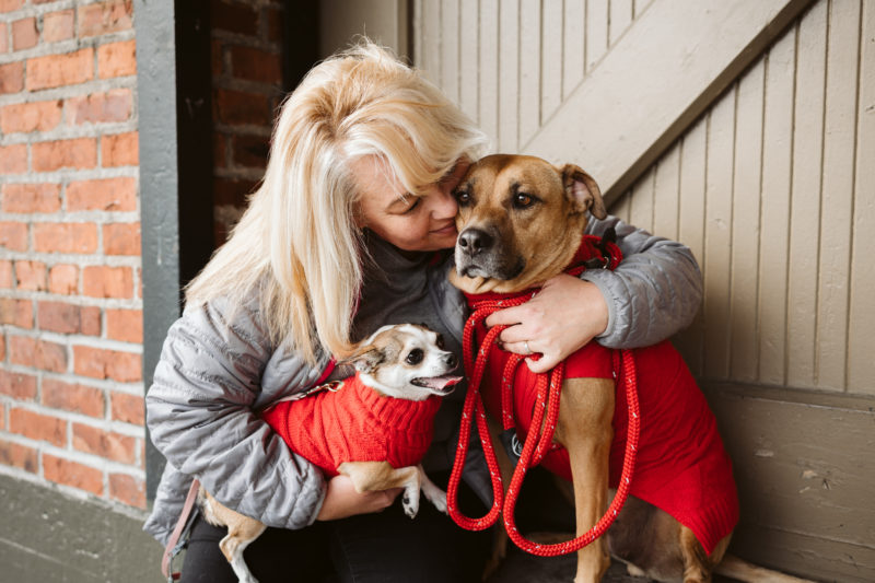 Heidi Retzlaff and her dogs