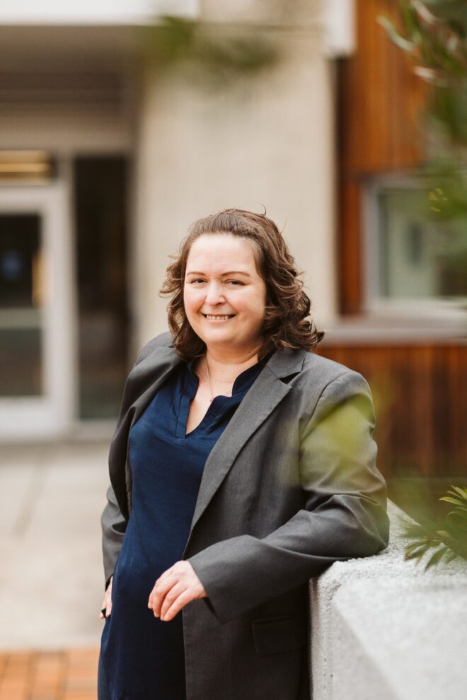 Jessica at Evergreen State College in Olympia, Washington