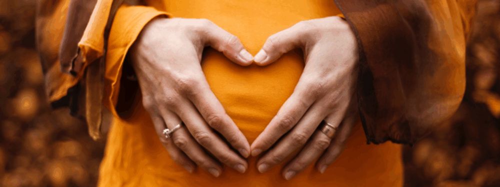 Pregnant Woman in Orange