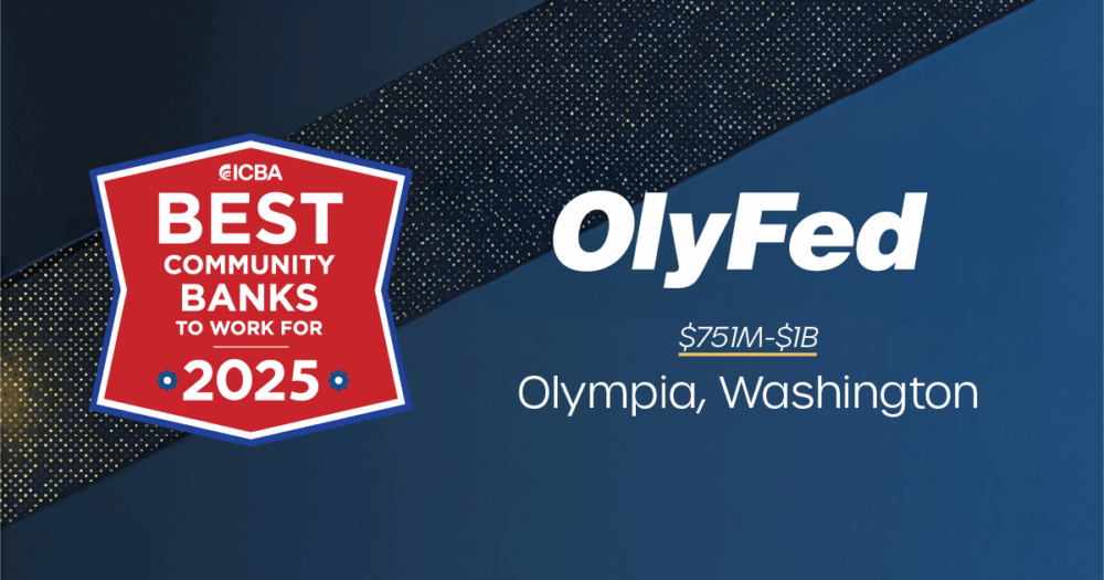 ICBA Award for Best Community Banks to Work for in 2025