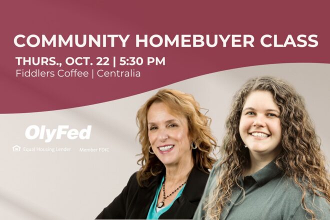 Free community homebuyer class in Lewis County with OlyFed